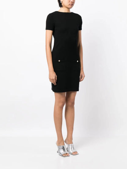 Emblem-Patch Cashmere Knitted Dress 2009