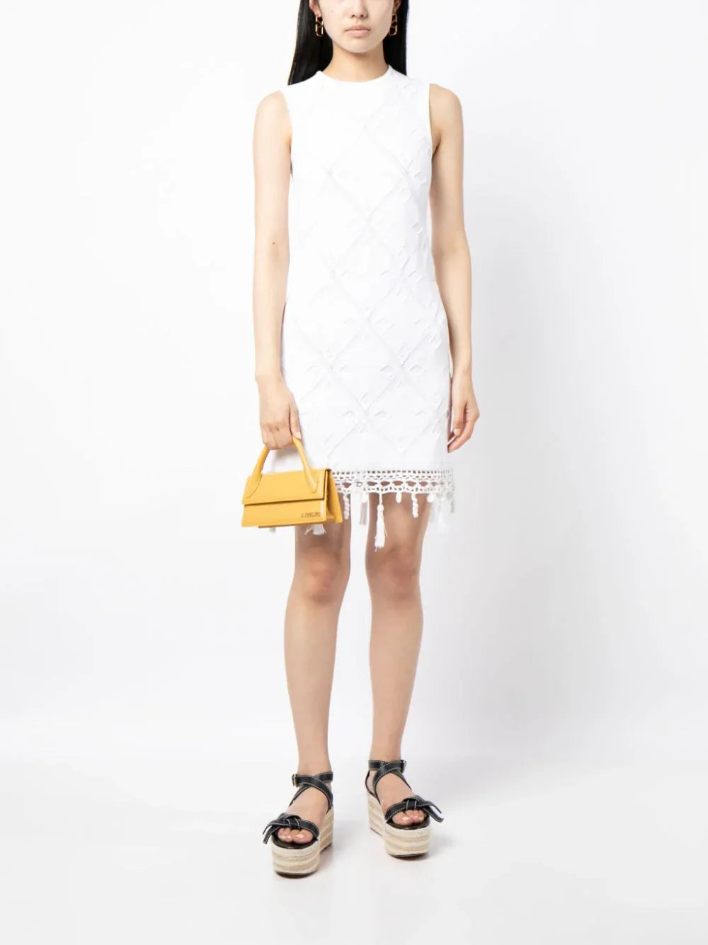 Pointelle-Knit Sleeveless Dress