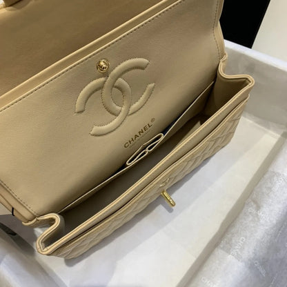 Chanel Classic Double Flap 25 Shoulder Bag Light Beige