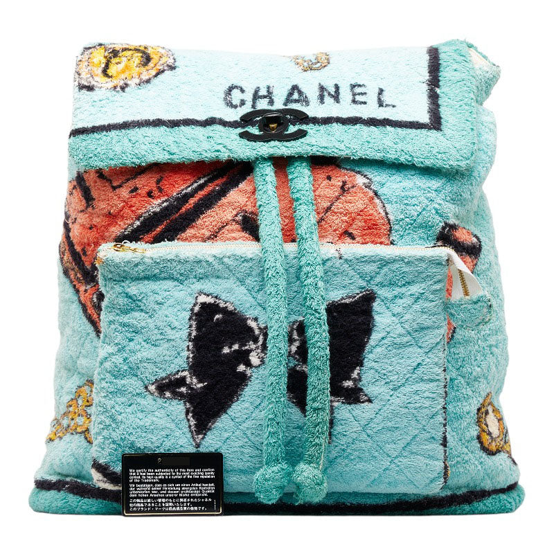 Chanel CC 1994 Terry Cloth Backpack Cotton Backpack in Good condition