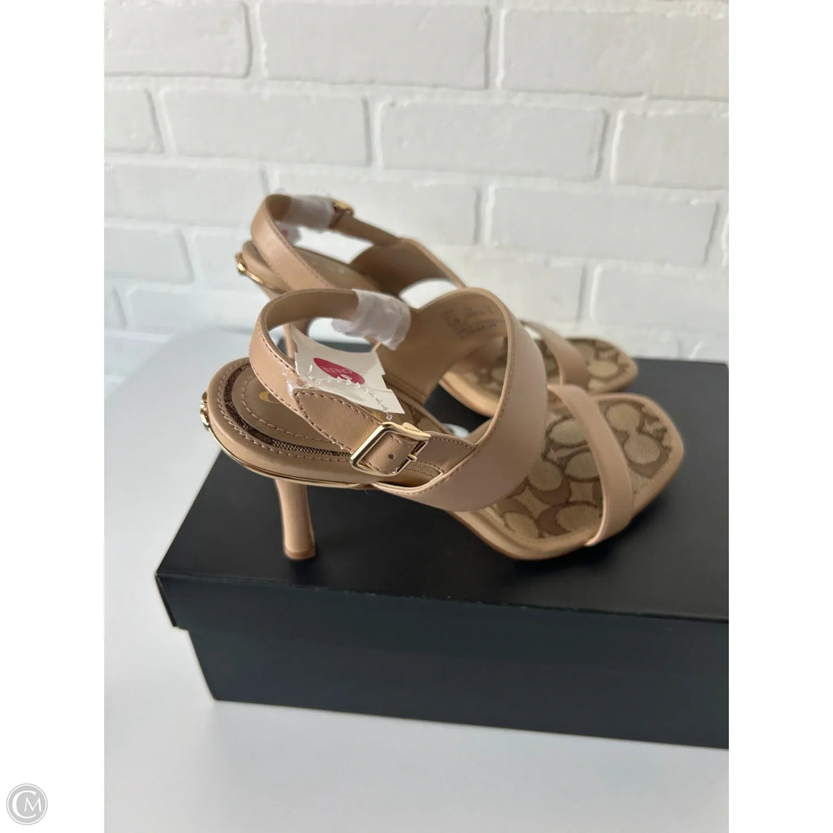 Sandals Designer By Coach In Tan, Size: 8.5