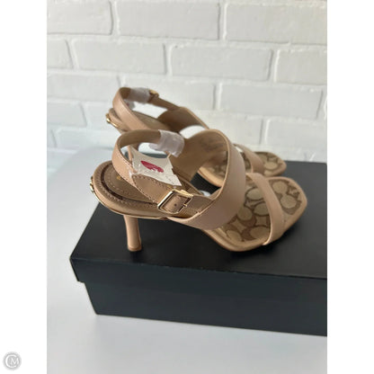 Sandals Designer By Coach In Tan, Size: 8.5