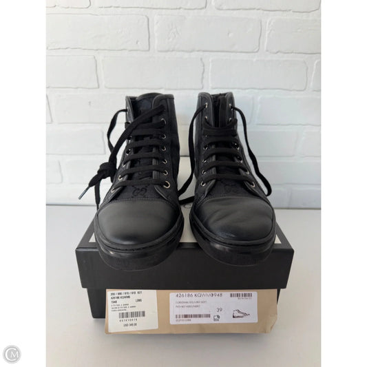 Shoes Luxury Designer By Gucci In Black, Size: 8.5