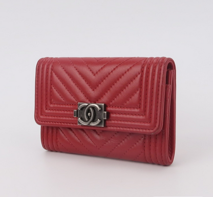 Preloved Chanel Leboy Wallet red 24120978976715