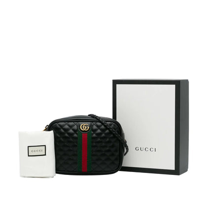 Gucci Trapuntata Camera Bag Mini Black Quilted Calfskin