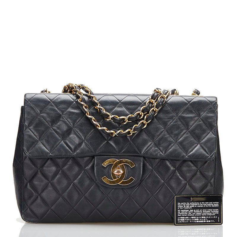 Chanel  Maxi Classic Single Flap Bag Leather Tote Bag in Fair condition