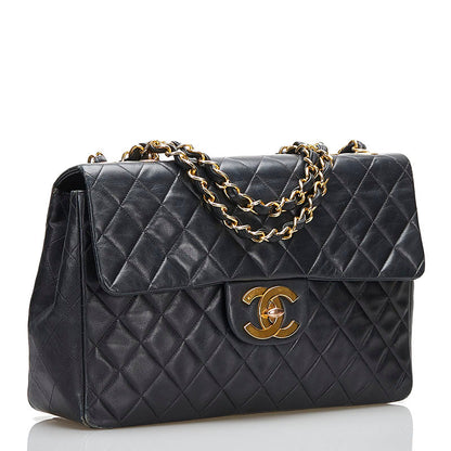 Chanel  Maxi Classic Single Flap Bag Leather Tote Bag in Fair condition