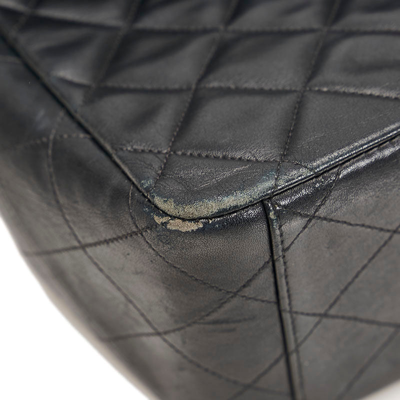 Chanel  Maxi Classic Single Flap Bag Leather Tote Bag in Fair condition