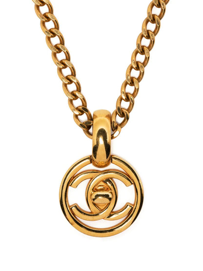 1997 CC Turnlock Pendant Chain Necklace