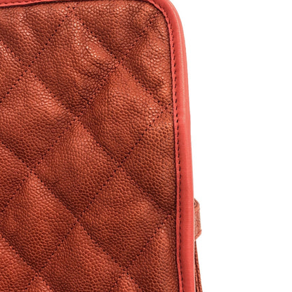 Red Chanel Caviar French Riviera Tote