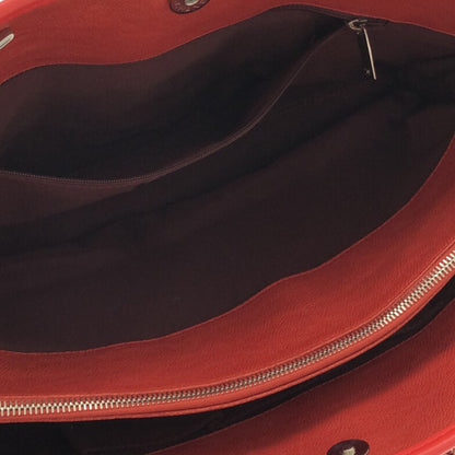 Red Chanel Caviar French Riviera Tote