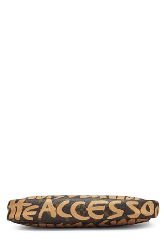 Louis Vuitton,  Stephen Sprouse x Louis Vuitton Beige Monogram Graffiti Pochette Accessoires, Beige