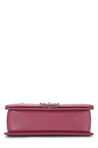 Chanel,  Pink & Multicolored Tweed Boy Bag Medium, Pink