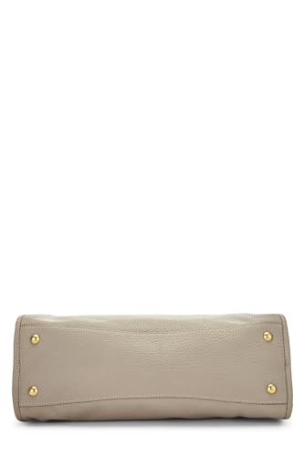 Prada,  Beige Vitello Daino Convertible Tote Medium, Grey