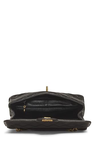 Chanel,  Black Quilted Lambskin Double Sided Classic Flap Medium, Black