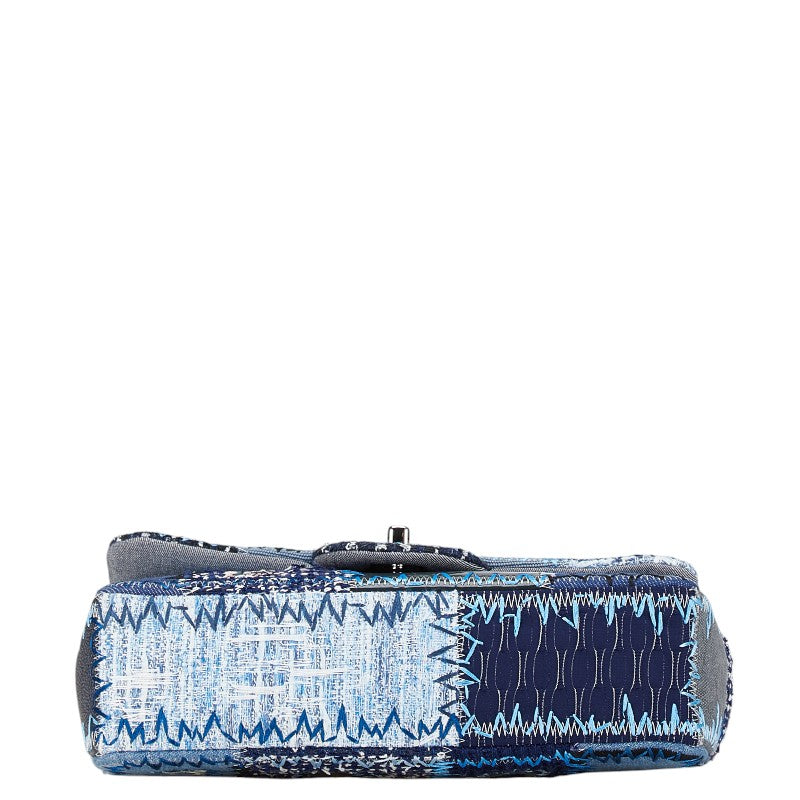 Chanel Coco Mark Patchwork Denim Caviar Skin 2way Shoulder Bag