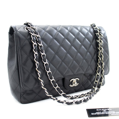 Chanel Caviar Grained Calfskin New Chain Shoulder Bag Black "