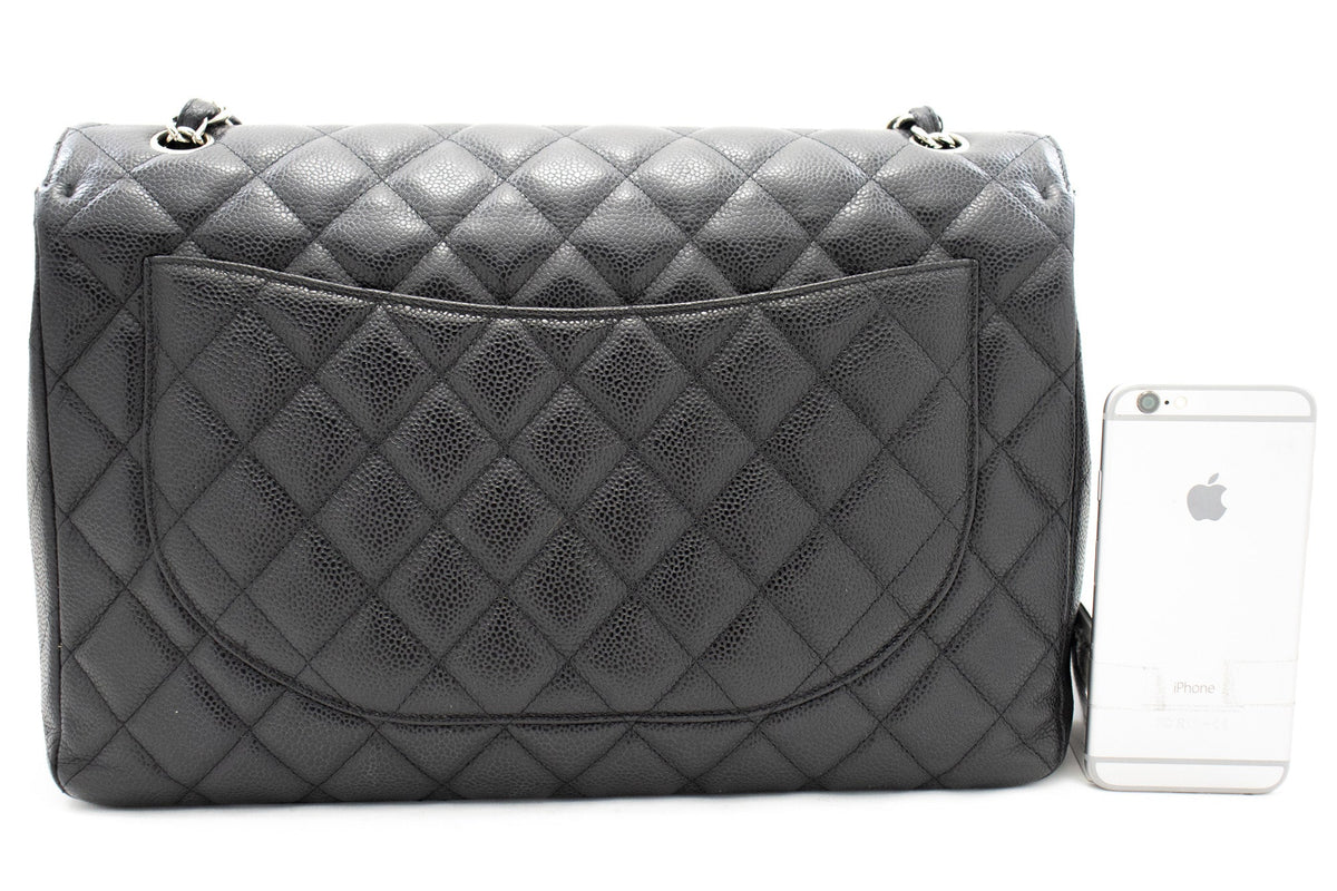 Chanel Caviar Grained Calfskin New Chain Shoulder Bag Black "
