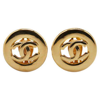Chanel Coco Mark Round Earrings