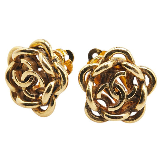 Chanel Coco Mark Flower Earrings