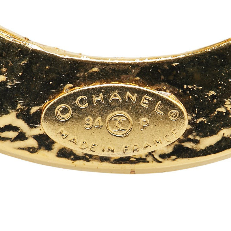 Chanel Gold Plated Coco Mark Round Circle Brooch 94P