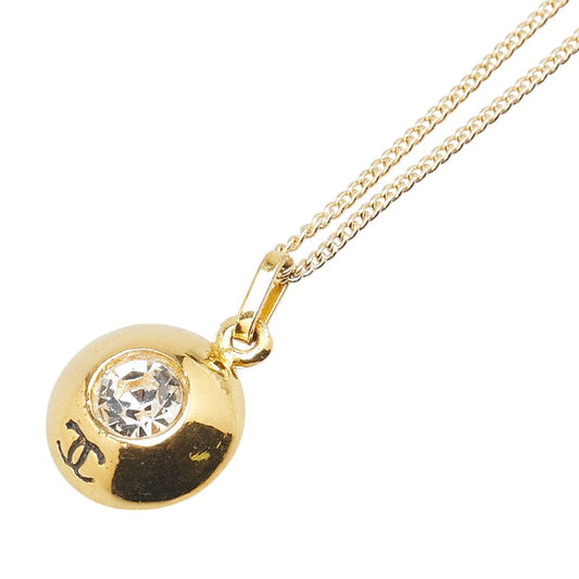 Chanel Coco Mark Round Stone Necklace