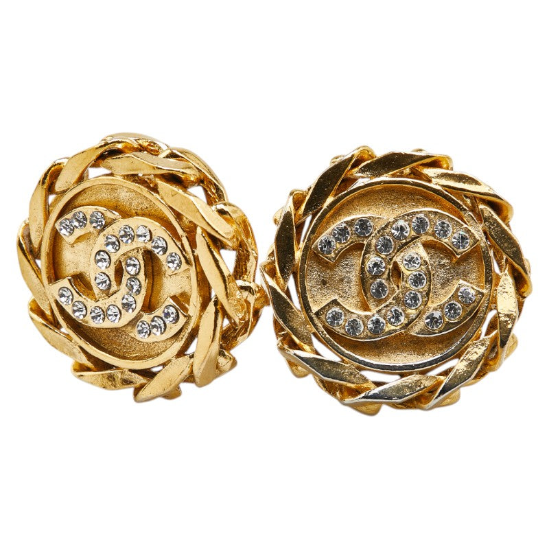 Chanel Coco Mark Round Earrings