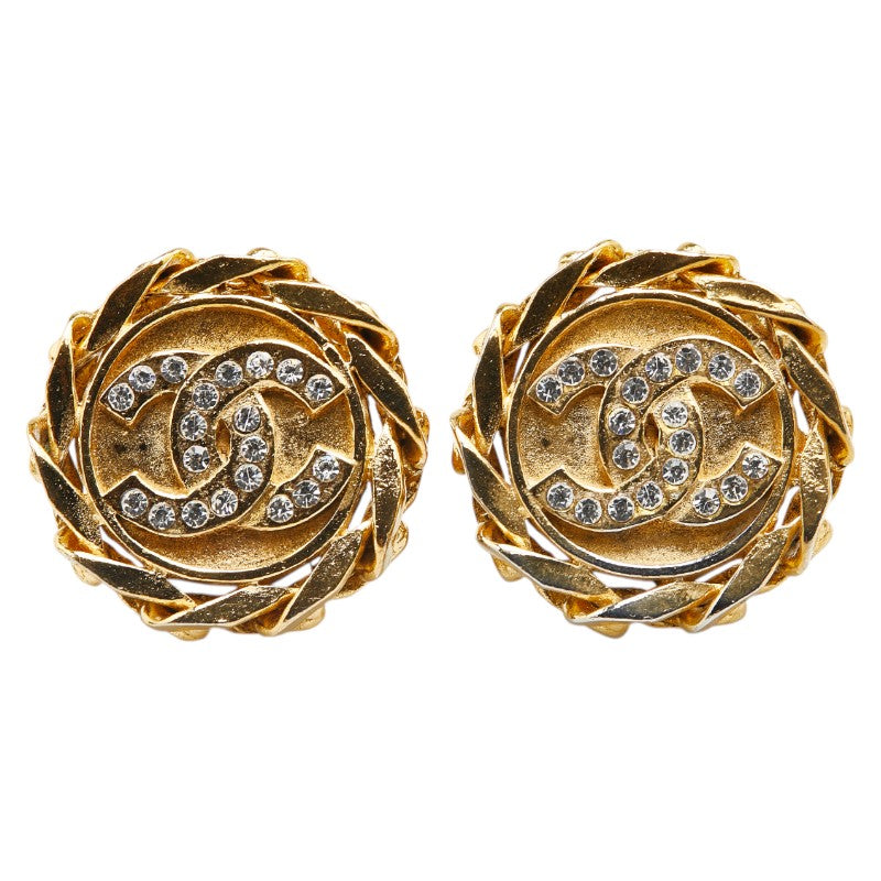 Chanel Coco Mark Round Earrings