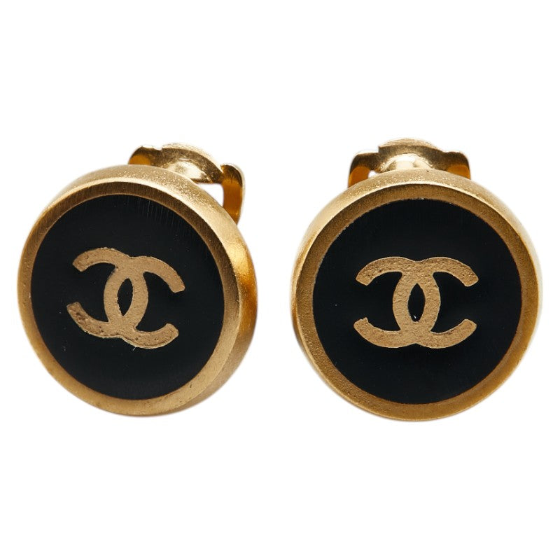 Chanel Coco Mark Round Earrings