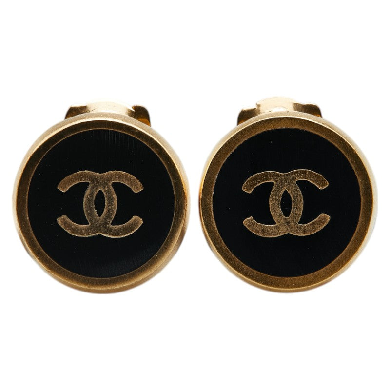 Chanel Coco Mark Round Earrings