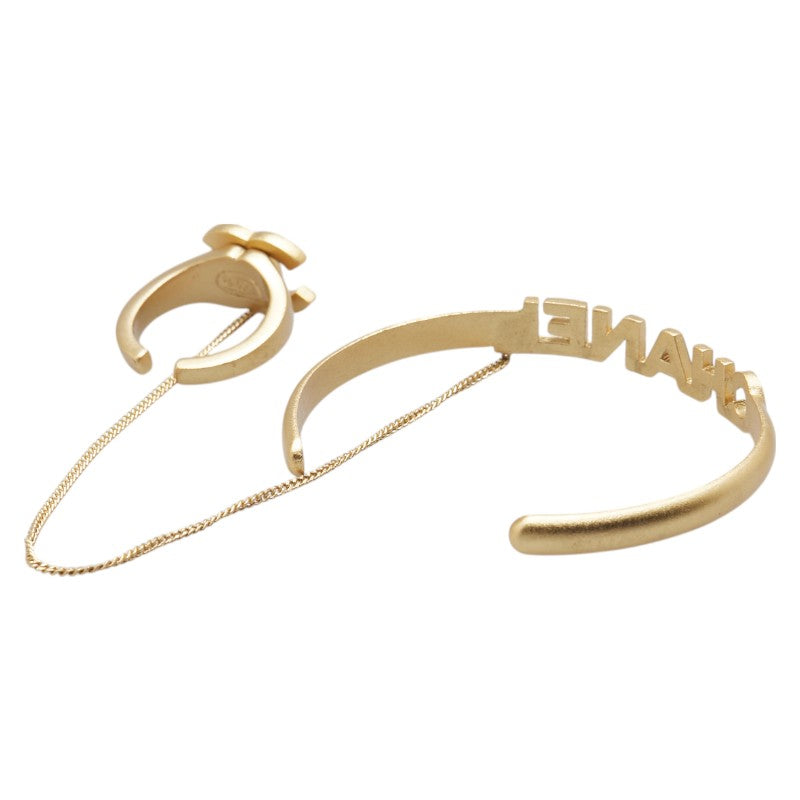 Chanel Coco Mark Logo Bracelet Ring Set