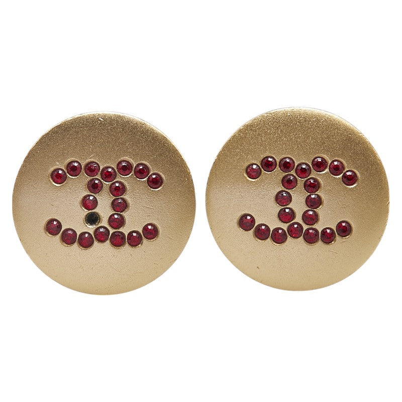 Chanel Coco Mark Round Earrings