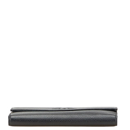 Chanel Coco Mark Caviar Long Wallet