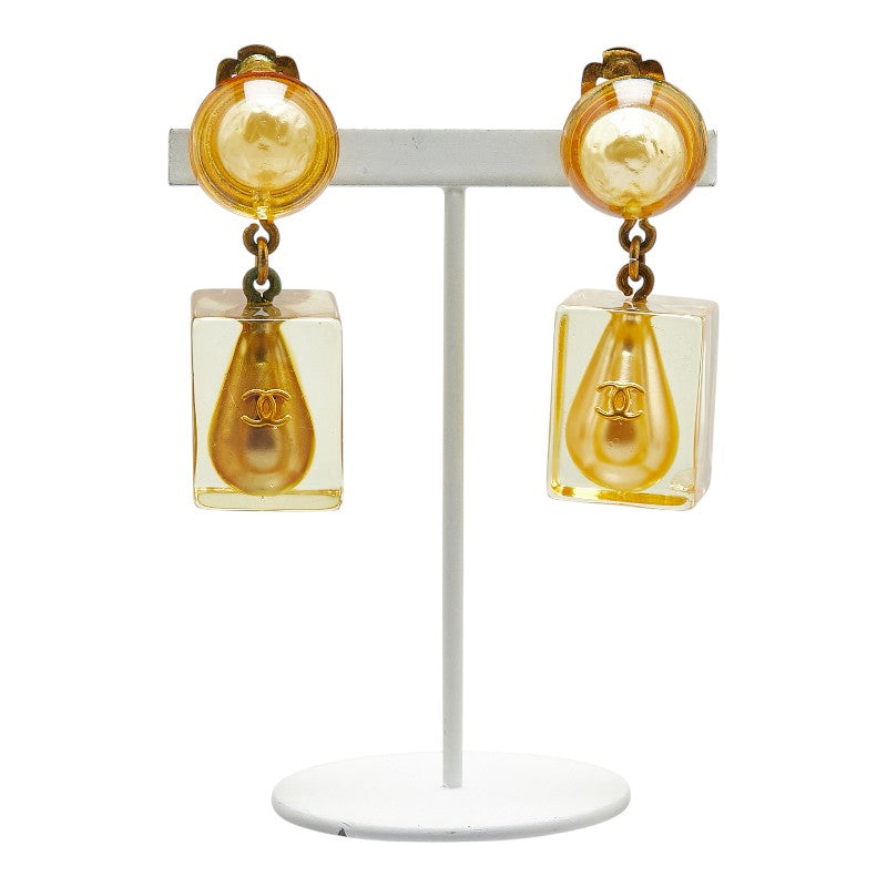 Chanel Coco Mark Teardrop Earrings