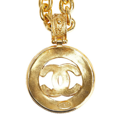 Chanel Coco Mark Round Circle Necklace