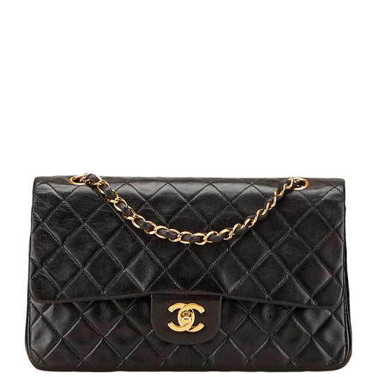 Chanel Matelasse Coco Mark W Flap Lambskin 2way Shoulder Bag