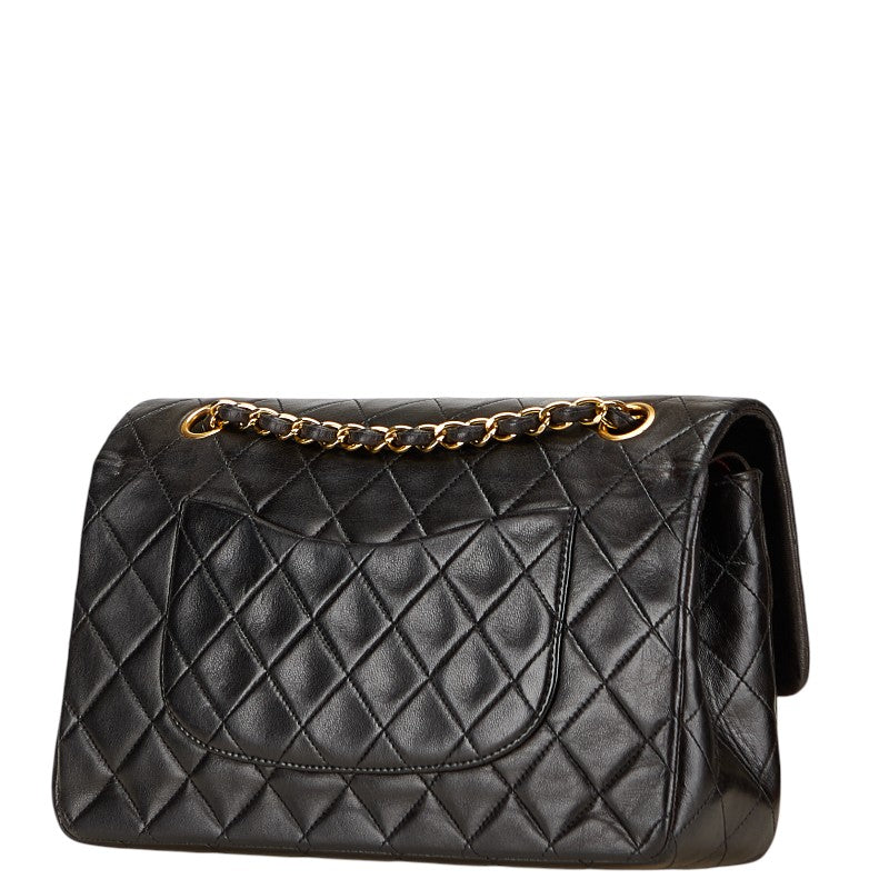 Chanel Matelasse Coco Mark W Flap Lambskin 2way Shoulder Bag