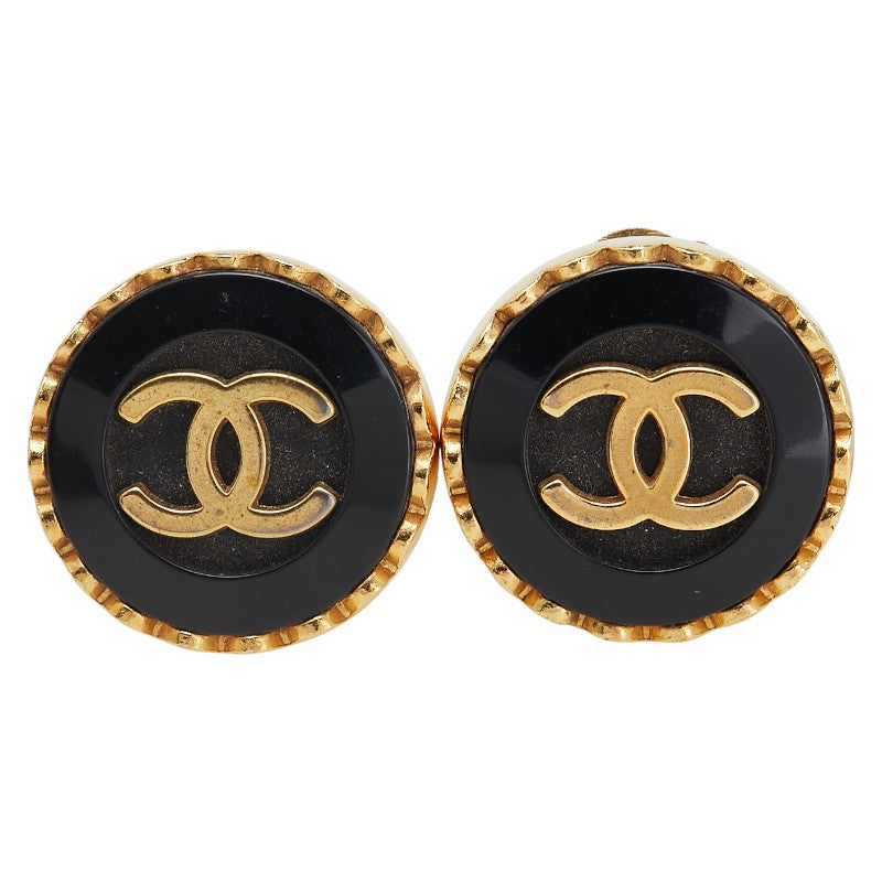 Chanel Coco Mark Round Earrings