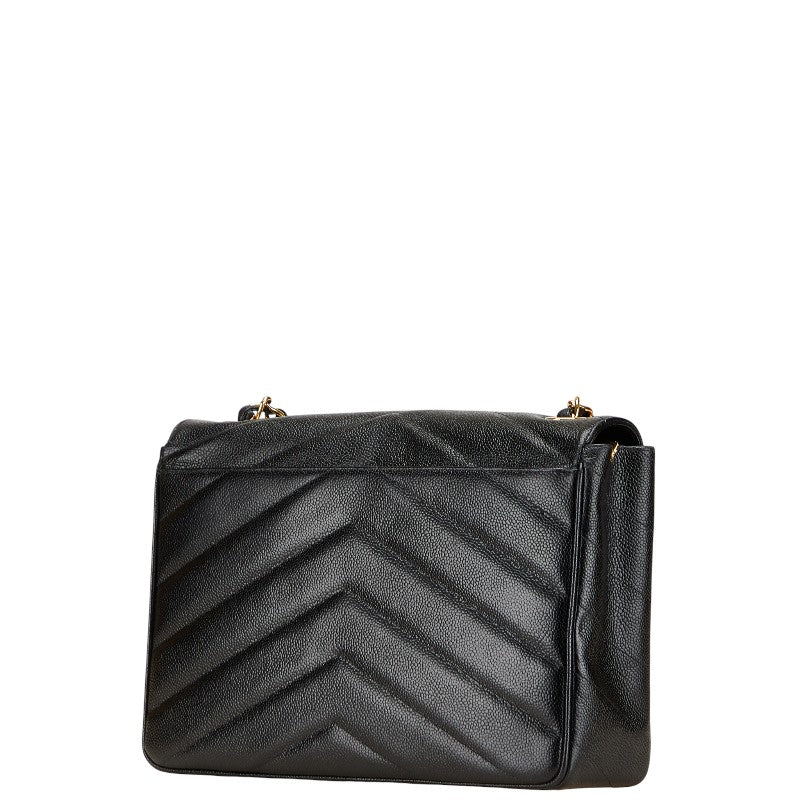 Chanel Chevron Caviar Shoulder Bag