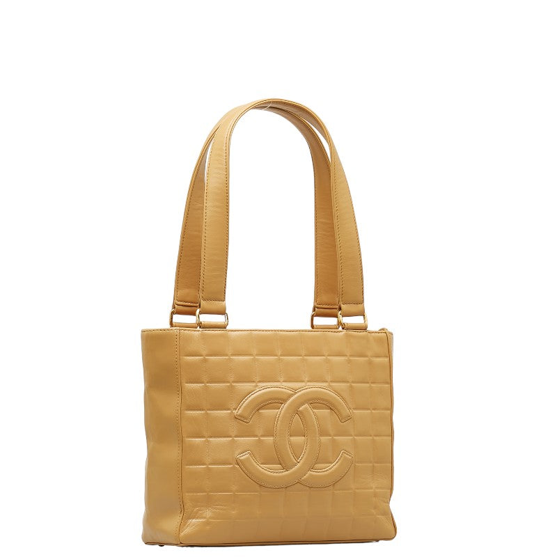 Chanel CC Chocolate Bar Tote  Leather Tote Bag in Fair condition