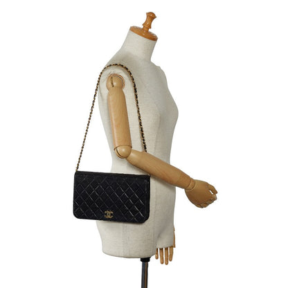Chanel Matelasse Coco Push Lock Chain Shoulder Bag Leather Shoulder Bag in Good condition