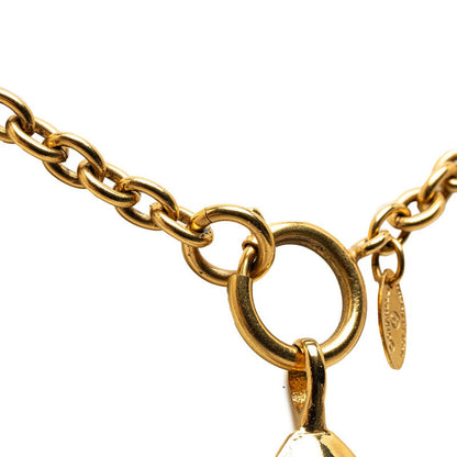 CC Diamond Frame Pendant Necklace - '10s