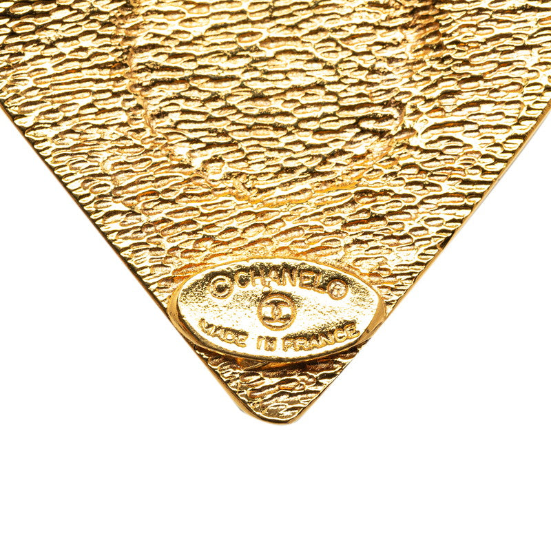 CC Diamond Frame Pendant Necklace - '10s