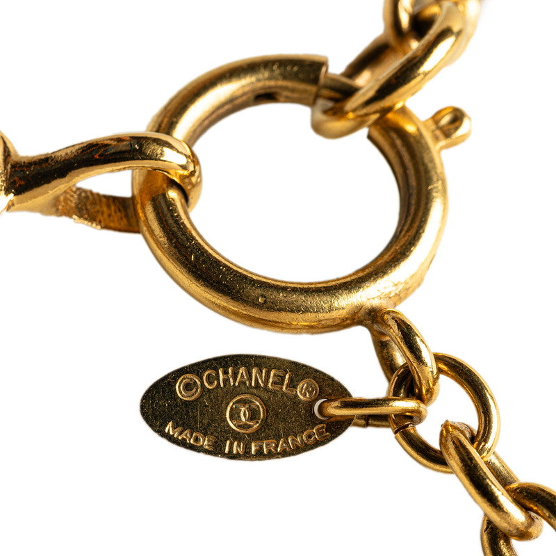 CC Diamond Frame Pendant Necklace - '10s