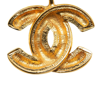 Chanel Quilted CC Logo Pendant Necklace Metal Necklace in Good condition