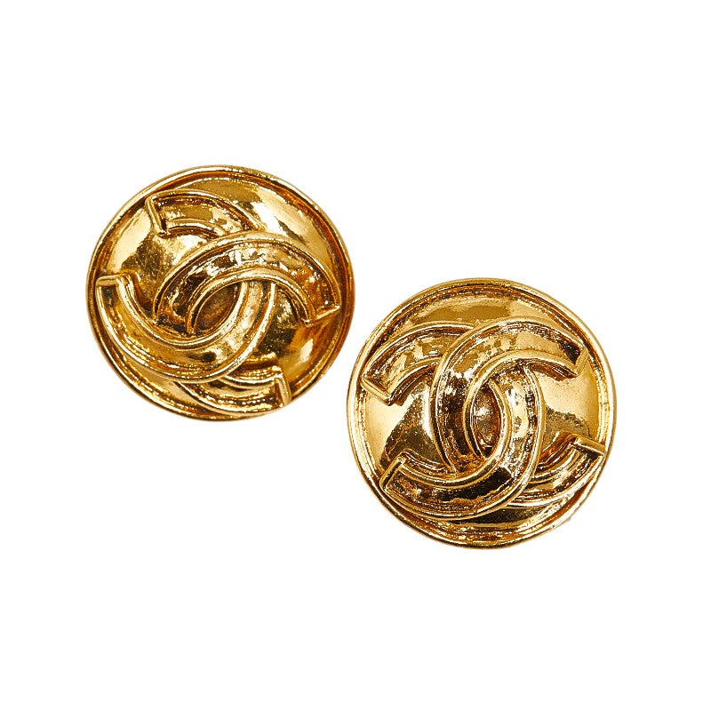 Chanel CC Clip On Earrings Metal Earrings in Good condition