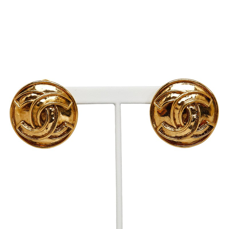 Chanel CC Clip On Earrings Metal Earrings in Good condition