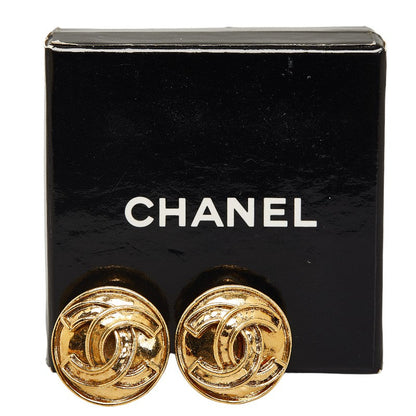 Chanel CC Clip On Earrings Metal Earrings in Good condition