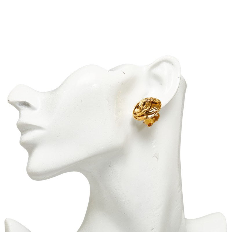 Chanel CC Clip On Earrings Metal Earrings in Good condition