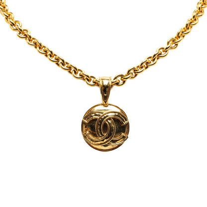 Chanel CC Medallion Pendant Necklace Metal Necklace in Good condition